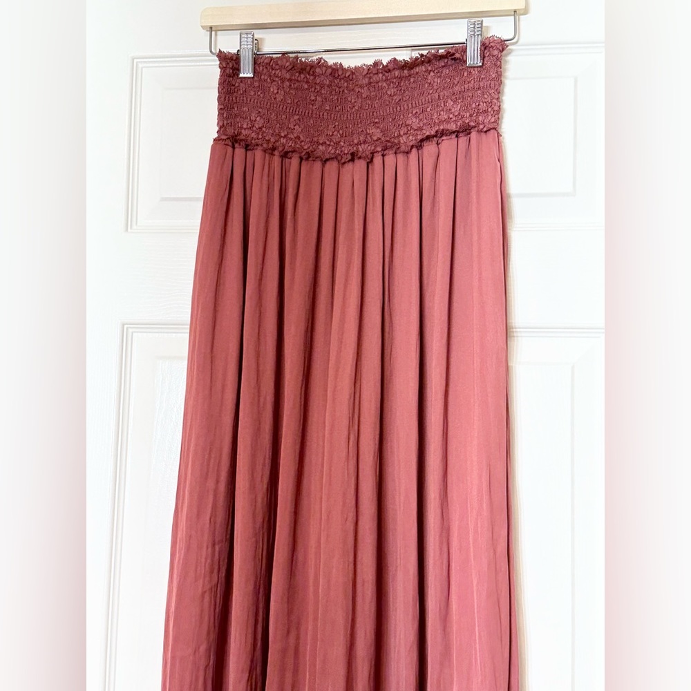 Intimately Free People Pink Ultra High Waisted Wide Leg Dressy Pants Size Medium - Picture 2 of 9